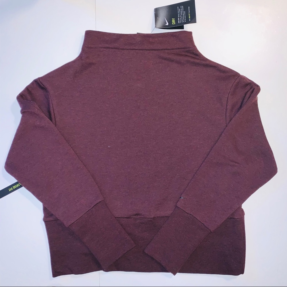 Nike Dry Fit Crop Sweatshirt Loose Fit Mock Neck
